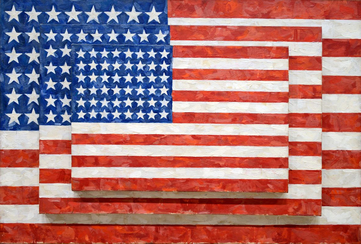 43 Three Flags - Jasper Johns 1958 Whitney Museum Of American Art New York City